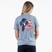 Hockey Short Sleeve T-Shirt - Hockey Eagle (Back Design) 
