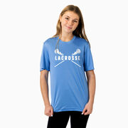 Girls Lacrosse Short Sleeve Performance Tee - Crossed Girls Sticks