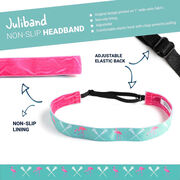 Girls Lacrosse Juliband Non-Slip Headband - Lacrosse Flamingos