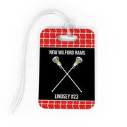 Girls Lacrosse Bag/Luggage Tag - Personalized Team Crossed Sticks