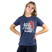 Hockey Short Sleeve T-Shirt - Lace 'Em Up And Light The Lamp