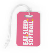 Softball Bag/Luggage Tag - Eat Sleep Softball