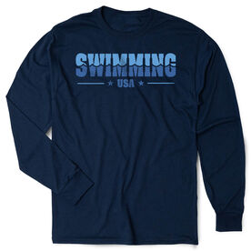 Swimming Tshirt Long Sleeve - Swimming USA