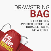 Tennis Drawstring Backpack Eat. Sleep. Tennis.
