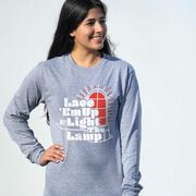 Hockey Tshirt Long Sleeve - Lace 'Em Up And Light The Lamp