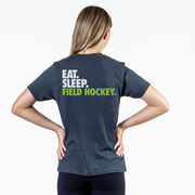 Field Hockey Short Sleeve T-Shirt - Eat. Sleep. Field Hockey. (Back Design)