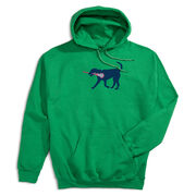 Girls Lacrosse Hooded Sweatshirt - LuLa The LAX Dog(Blue)