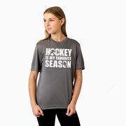 Hockey Short Sleeve Performance Tee - Hockey Is My Favorite Season