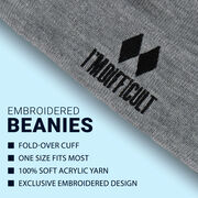 Skiing & Snowboarding Embroidered Beanie - I'm Difficult