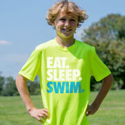 Swimming Short Sleeve Performance Tee - Eat. Sleep. Swim.