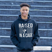 Baseball Hooded Sweatshirt - Raised In a Cage