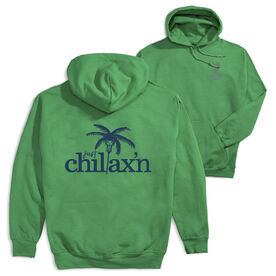 Lacrosse Hooded Sweatshirt - Just Chillax'n (Back Design)