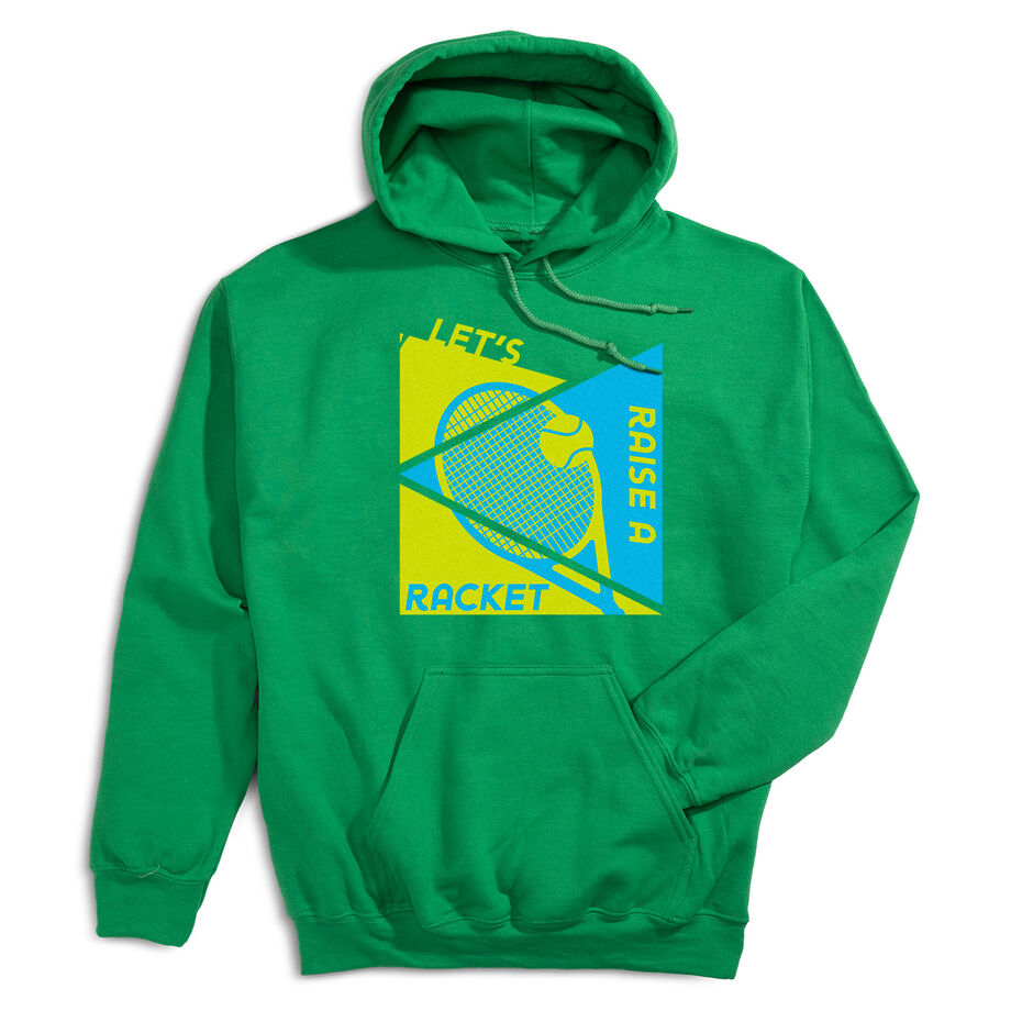 Tennis Hooded Sweatshirt - Let's Raise A Racket