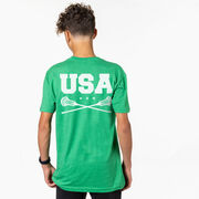 Guys Lacrosse Short Sleeve T-Shirt - USA Lacrosse (Back Design)