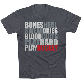 Hockey Tshirt Short Sleeve Bones Saying