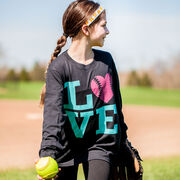 Softball Tshirt Long Sleeve - Love