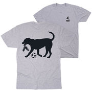 Soccer Short Sleeve T-Shirt - Spot The Soccer Dog (Back Design)