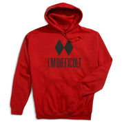 Skiing Hooded Sweatshirt - I'm Difficult