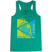 Tennis Flowy Racerback Tank Top - Let's Raise A Racket