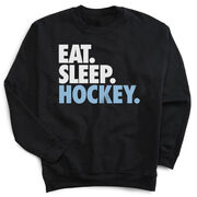 Hockey Crewneck Sweatshirt - Eat Sleep Hockey (Bold)