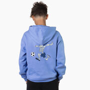 Soccer Hooded Sweatshirt - Skeleton Striker (Back Design)
