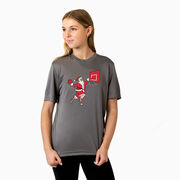 Basketball Short Sleeve Performance Tee - Slam Dunk Santa