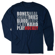 Hockey Tshirt Long Sleeve - Bones Saying