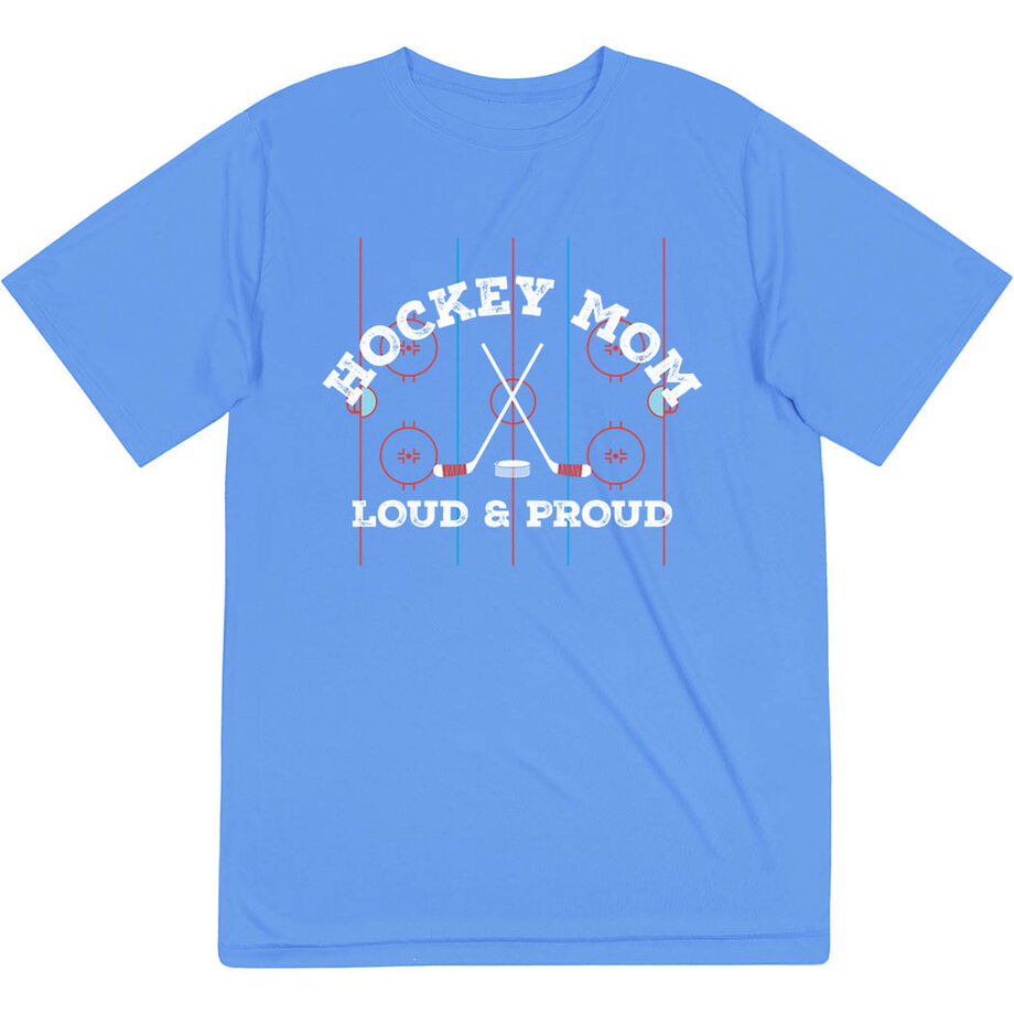 Hockey Short Sleeve Performance Tee - Loud and Proud Hockey Mom