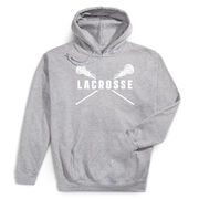 Girls Lacrosse Hooded Sweatshirt - Lacrosse Crossed Girls Sticks