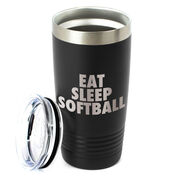 Softball 20 oz. Double Insulated Tumbler - Eat Sleep Softball