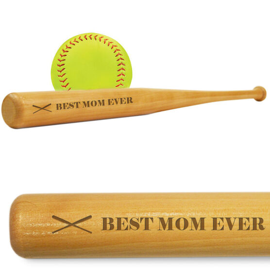 Engraved Mini Softball Bat - Best Mom Ever