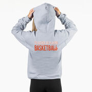 Basketball Hooded Sweatshirt - I'd Rather Be Playing Basketball (Back Design)