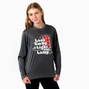 Hockey Long Sleeve Performance Tee - Lace 'Em Up And Light The Lamp