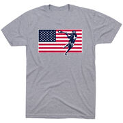 Guys Lacrosse Short Sleeve T-Shirt - Patriotic Lacrosse