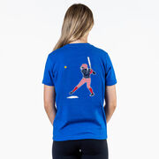 Softball Short Sleeve T-Shirt - Softball Star (Back Design)