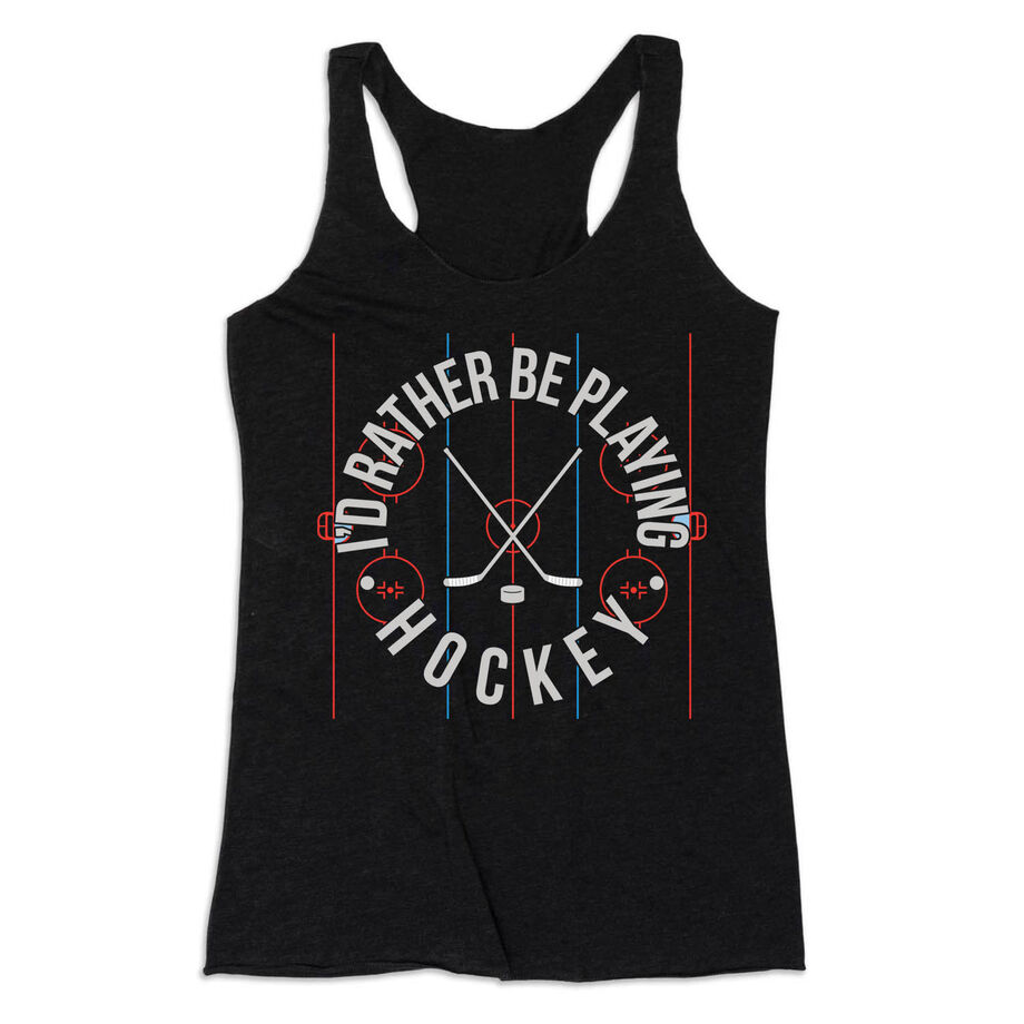 Hockey Women's Everyday Tank Top - Rather Be Playing Hockey