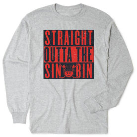 Hockey Tshirt Long Sleeve - Straight Outta The Sin Bin