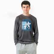 Guys Lacrosse Long Sleeve Performance Tee - Survival of the Fittest