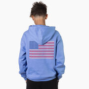 Baseball Hooded Sweatshirt - Patriotic Baseball (Back Design)