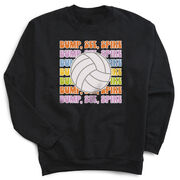 Volleyball Crewneck Sweatshirt - Bump, Set, Spike