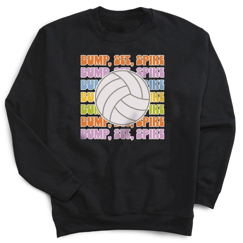 Volleyball Crewneck Sweatshirt - Bump, Set, Spike