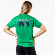 Crew Short Sleeve T-Shirt - I'd Rather Be Rowing (Back Design)
