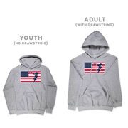Guys Lacrosse Hooded Sweatshirt - Patriotic Lacrosse