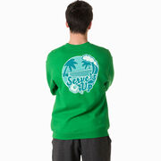 Pickleball Crewneck Sweatshirt - Serve's Up (Back Design)
