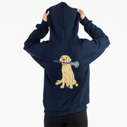 Girls Lacrosse Hooded Sweatshirt - Chase The Lax Dog (Back Design)