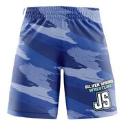 Custom Team Shorts - Wrestling Brush Stroke