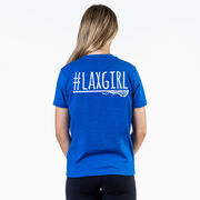 Girls Lacrosse Short Sleeve T-Shirt - #LAXGIRL (Back Design)