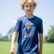 Baseball Short Sleeve Performance Tee - Dinger the Baseball Dog