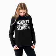 Hockey Long Sleeve Performance Tee - Hockey Is My Favorite Season