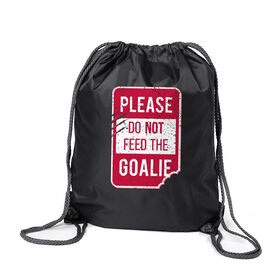 Hockey Drawstring Backpack - Don't Feed The Goalie